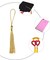Mini Silky Handmade Soft Flossy Bookmark Tassels with Cord Loop for Keychain Earring Jewelry Making, Souvenir, Graduation, Clothing Sewing, Gift Tag DIY Craft Projects, 100PCS (Light Gold)